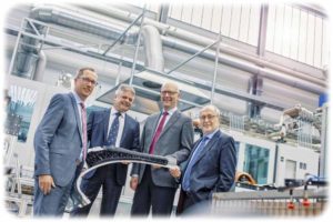 Der Vorstand des ILK: die Professoren Maik Gude, Hubert Jäger, Niels Modler und Werner A. Hufenbach (von links nach rechts): Foto: Andreas Scheunert für das ILK der TU Dresden