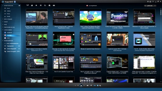 Neben DVDs und Blurays führt PowerDVD auch Filmdatei-Sammlungen und Youtube-Kanäle zusammen. Abb.: Cyberlink