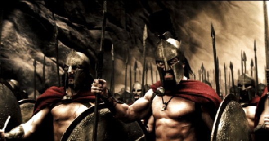Die spartanischen Hopliten warten schon. Abb.: Warner