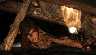 Solche Krabbelszenen sind im neuen "Tomb Raider" meist script-gesteiert, sprich: vorgerendert, damit sie schicker aussehen. Abb.: Square Enix