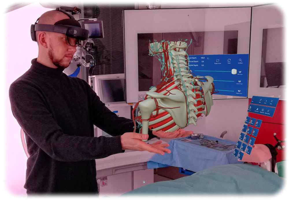 Bereiten sich Chirurgen künftig mit 6G-vernetzten Datenbrillen in "Augmentierten Realitäten" auf diffizile OPs vor? Foto: Ivan Matyash für Vodafone