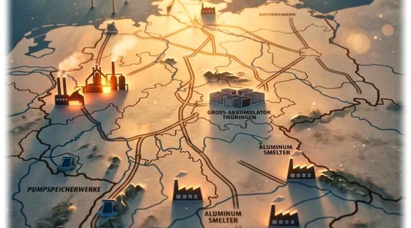 Die Diskussionen um eine Energiewende in Deutschland fokussieren sich oft darauf, mehr Windräder und Solaranlagen zu bauen. Seit Jahren hinkt aber der Ausbau der Netze und Speicher hinterher, ohne die viele Anlagen immer wieder abgeschaltet und dafür auch noch subventioniert werden müssen. Zumindest für kleine Schwankungen und Energiemengen eignen sich Akkus - doch auch die brauchen im Schnitt 5 Jahre, bis sie ans Netz gehen. Visualisierung: KI Gemini, Prompt: Heiko Weckbrodt