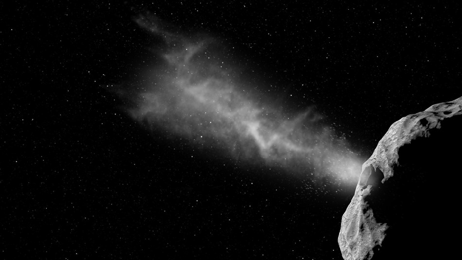 Die amerikanische Sonde DART soll 2022 den Asteroiden Didymoon rammen, um dessen Flugbahn zu ändern. Dies soll Wege zu einer planetaren Verteidigung der Erde ebnen. Visualisierung: ESA–Science Office