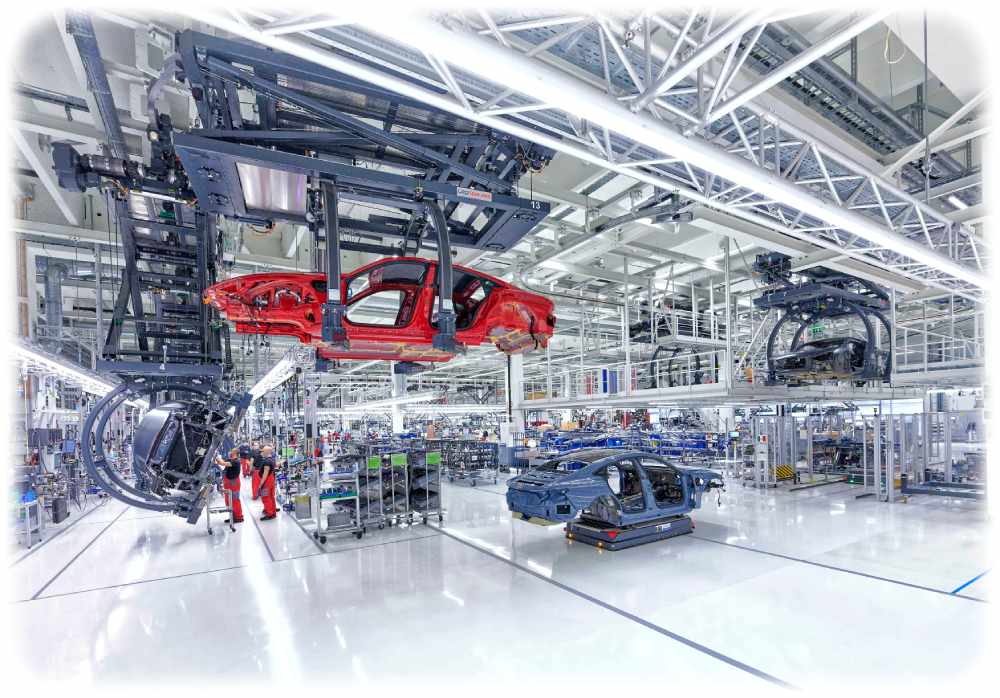 Montage des Audi e-tron GT in den Böllinger Höfen. Foto. Audi AG