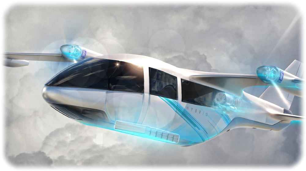 Modell eines hybridelektrischen Flugzeugs. Visualisierung: Rolls-Royce Deutschland