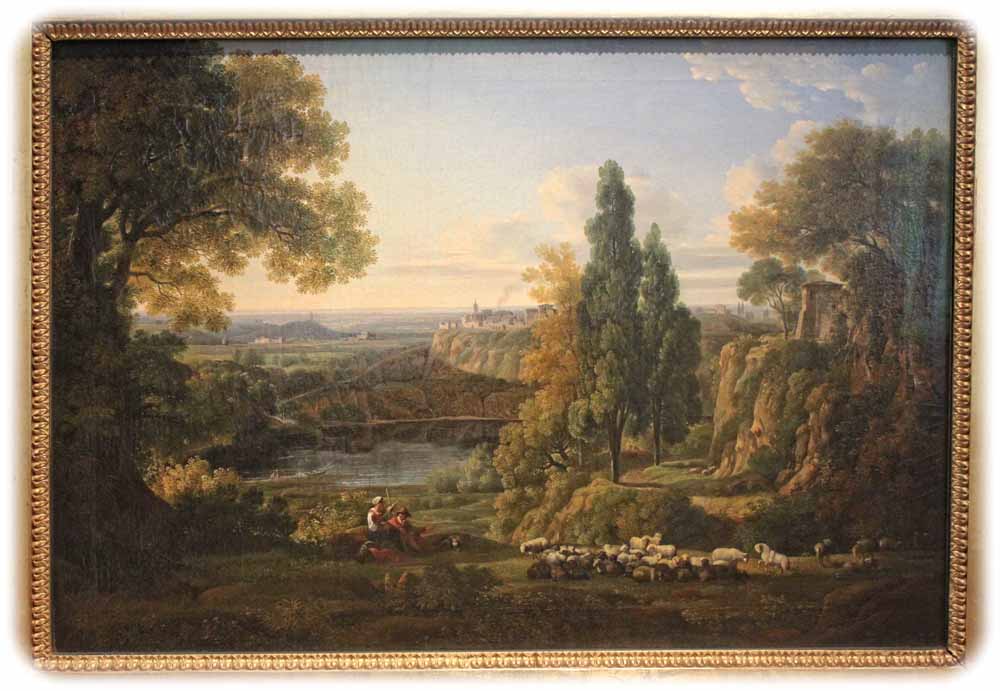 Ist dies das erträumte Arkadien? Nein, es ist der Nemisee, 1805 von Carl Ludwig Kaatz in Italien gemalt. Repro: Peter Weckbrodt