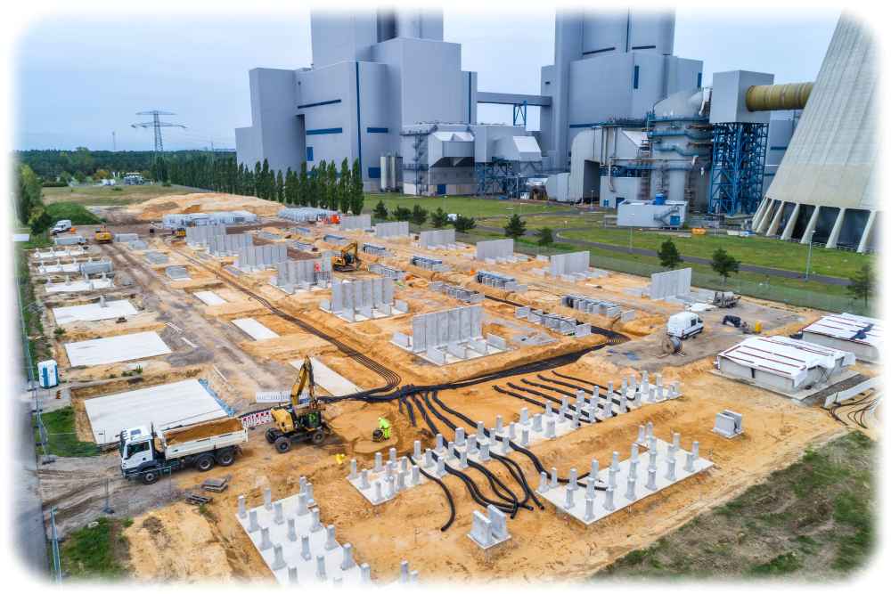 Die Baustelle für den "Bigbattery Boxberg"-Großakku. Foto: Andreas Franke für die LEAG