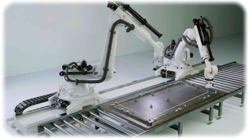 So etwa soll es in der C-Factory zugehen: Starke Roboter-Einsatz und digitale Steuerung. Visualisierung: Kahnt & Tietze GmbH + Vollert Anlagenbau