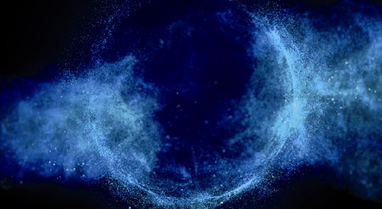 Künstlerische Visualisierung des Higgsfeldes, das das Universum durchziehtr und den Dingen überhaupt erst masse verleiht, sie "anfassbar" macht. Visualisierung: Daniel Dominguez, CERN