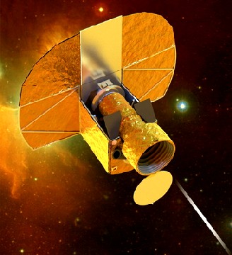 Künstlerische Darstellung des künftigen Orbitalteleskops "Cheops". Abb.: Uni Bern