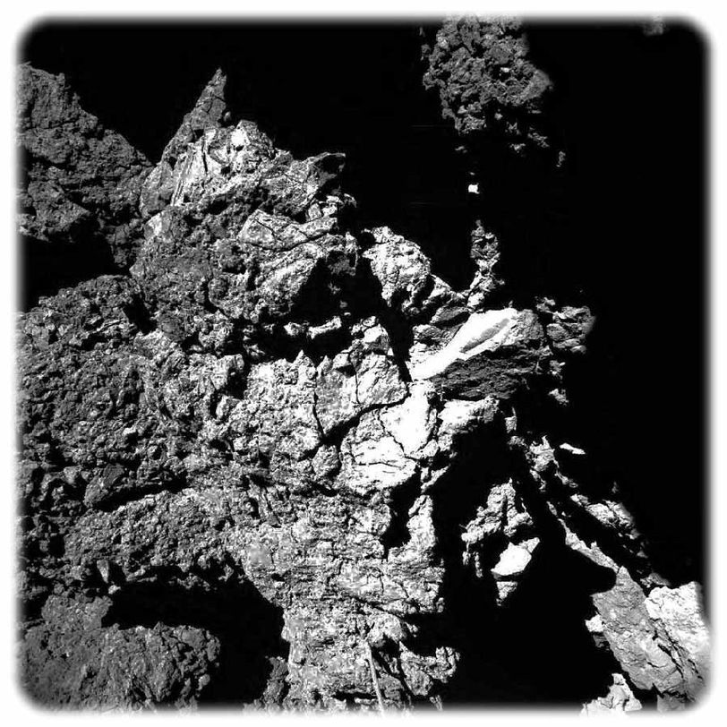 Nahaufnahme vom Kometen 67P/Churyumov–Gerasimenko. Foto: ESA/Rosetta/Philae/CIVA