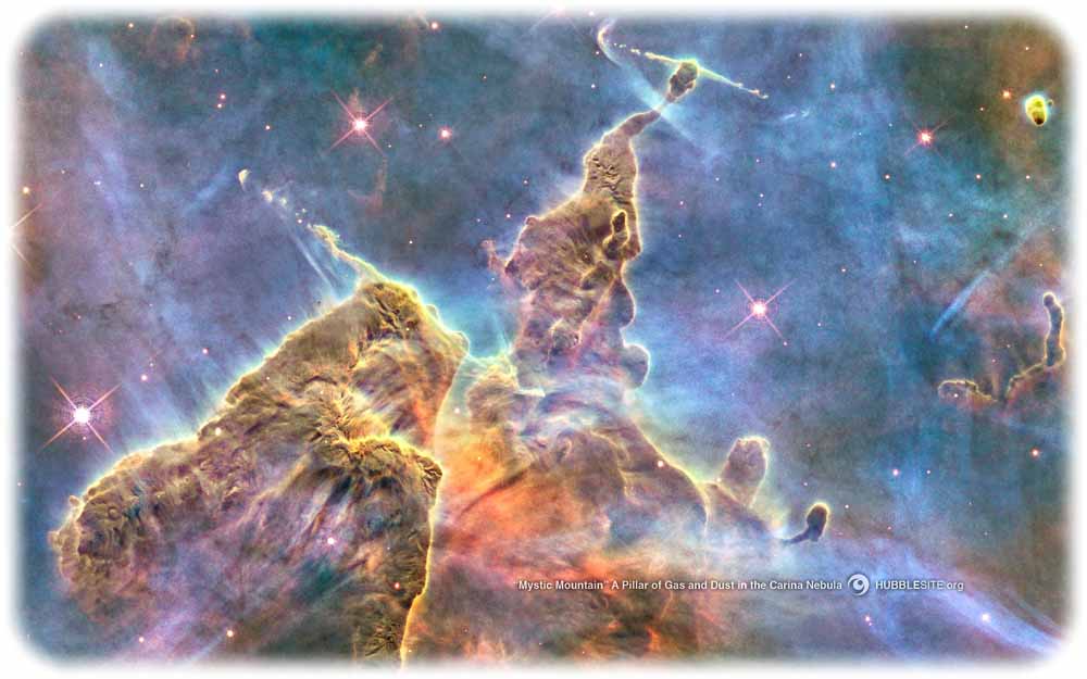 Seit 26 Jahre fotografiert das Weltraum-Teleskop Hubble das All - hier eine Aufnahme des Carina-Nebels, der sich in über 6500 Lichtjahren Entfernung zur Erde formiert. Noch unzählige Astrophysiker und Astronomen werden die Bildflut von Hubble auswerten wollen. Und deshalb ist es so wichtig, Forschungs-Rohdaten für die Nachwelt zu archivieren. Abb.: NASA/ESA, Hubble