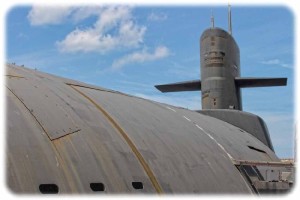 Keine falsche Bescheidenheit: "Le Redoutable" (Der Gewaltige) haben die Franzosen ihr Atom-U-Boot genannt. Heutzutage kann es in Cherbourg von innen wie von außen besichtigt werden. Foto: Heiko Weckbrodt
