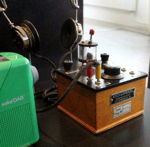 Radio-Hightech vor 100 Jahren aus Dresdner Produktion. Foto: Heiko Weckbrodt