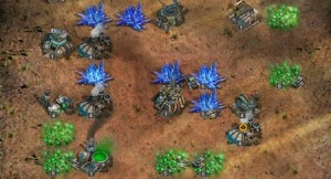 Bauhof, Silos, Kraftwerke, Tiberium - das neue Internetspiel "C & C Tiberium Alliances" erinnert optisch an die Vorgänger, ist technisch aber eher rundenbasierte Strategie. Abb.: BSF