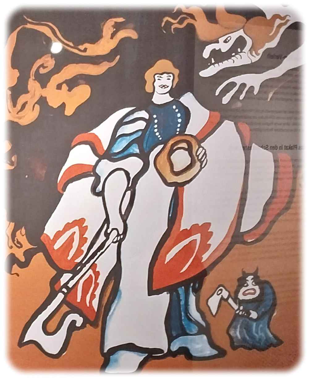 Kommt auf dem Kinoplakat flächig und popart-mäßig daher: Held Janos in der Diaf-Ausstellung "Trickfilmplakatkunst" in den Technischen Sammlungen Dresden. Repro: Heiko Weckbrodt