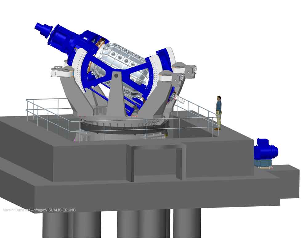 Der DRESDYN soll 2020 starten. Hier ein 3D-Modell der Anlage. Abb.: SBS