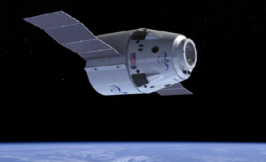 Privatraumschiff "Dragon". Visualisierung: SpaceX