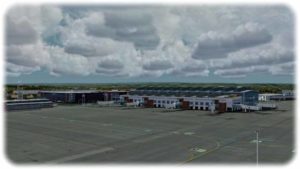 Dresden Klotzsche (EDDC) in Prepar3D mit AS16. Abb.: Bildschirmfoto (Jan Gütter) aus xEnviro