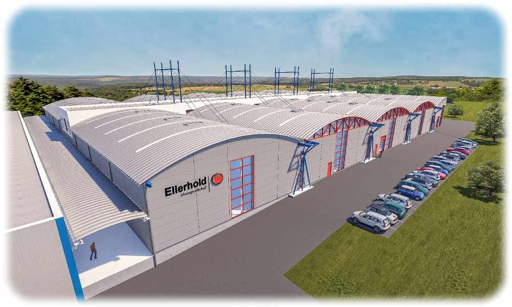 So soll die neue Kartonfabrik von Ellerhold in Radebeul aussehen. Visualisierung: Peneder Holding für Ellerhold