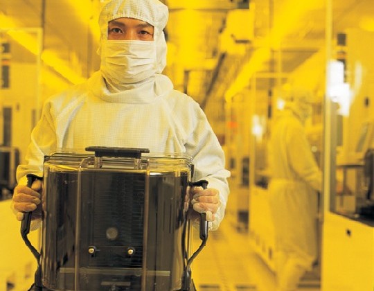 Blick in einer der 300-mm-Chipwerke von Foundry-Primus TSMC in Taiwan. Foto: TSMC
