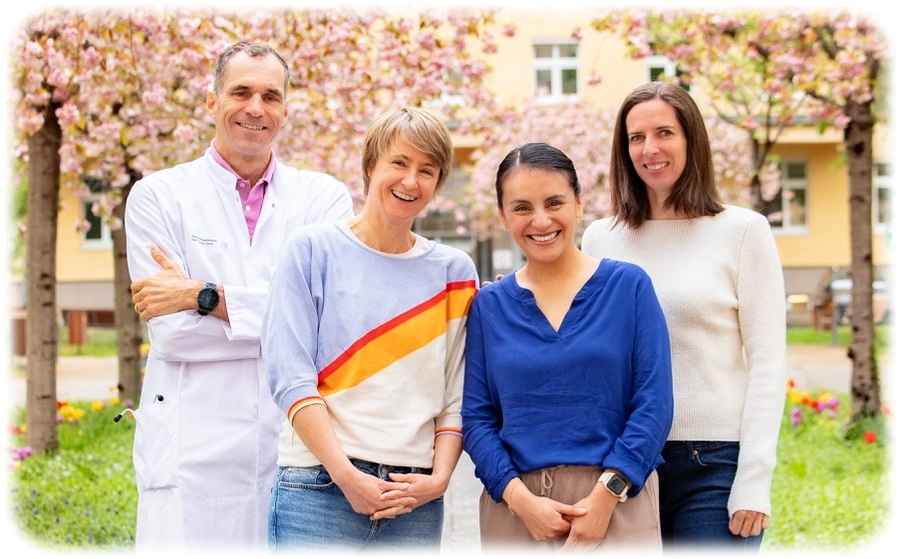Die Dresdner Projektgruppe von „FerrOs“ (v.l.n.r.): Prof. Lorenz Hofbauer, PD Ulrike Baschant, Dr. Maria Ledesma-Colunga und Projektleiterin Prof. Martina Rauner. Foto: Andy Göbel für TUD