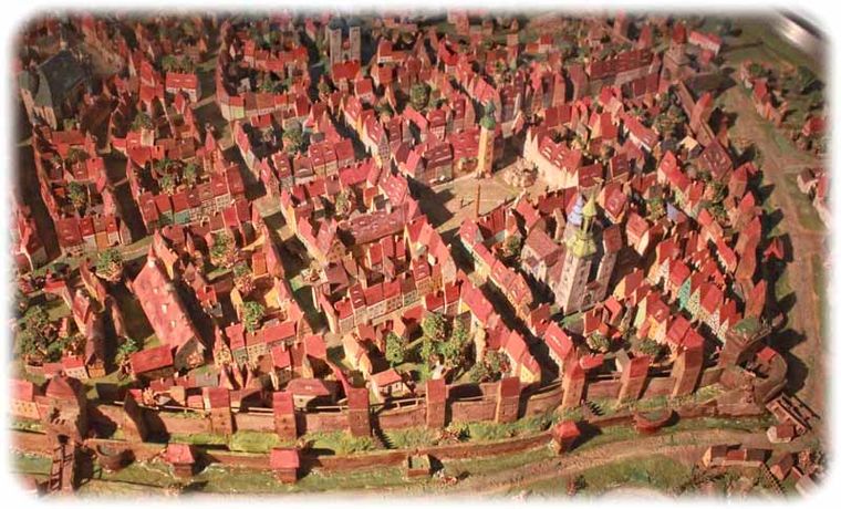Modell des mittelalterlichen freibergs im Stadt- und Bergbaumuseum. Foto: Peter Weckbrodt