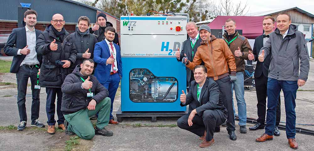 Ein Entwickerteam vom Wissenschaftlich-Technischen Zentrum Roßlau hat einen abgasfreien Wasserstoff-Motor für Energiespeichersysteme entwickelt. Foto: WTZ Roßlau