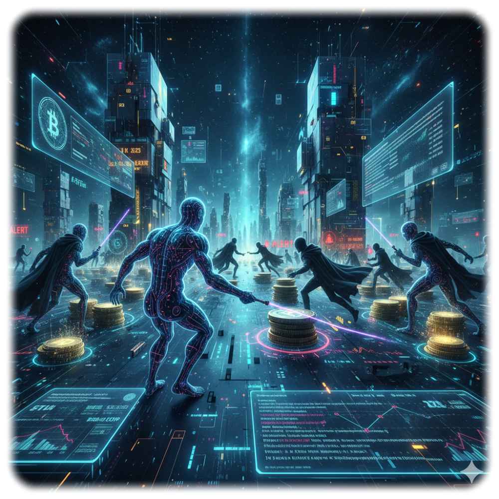 Sachsen schickt KI-Agenten auf die Jagd nach Krypto-Geldwäschern und Steuerbetrügern im Cyberspace. Visualisierung: KI Gemini, Prompt: Heiko Weckbrodt