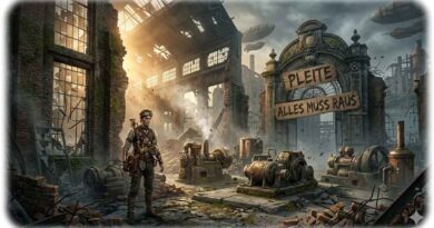 Der Wertverlust ist oft immens, wenn ein Industriebetrieb pleite geht: Was vorher ein produzierender Maschinenpark war, der Produkte herstellte, wird nach einer Pleite oft mit hohen Abschlägen einzeln verkauft. Visualisierung: KI Gemini, Promt: Heiko Weckbrodt