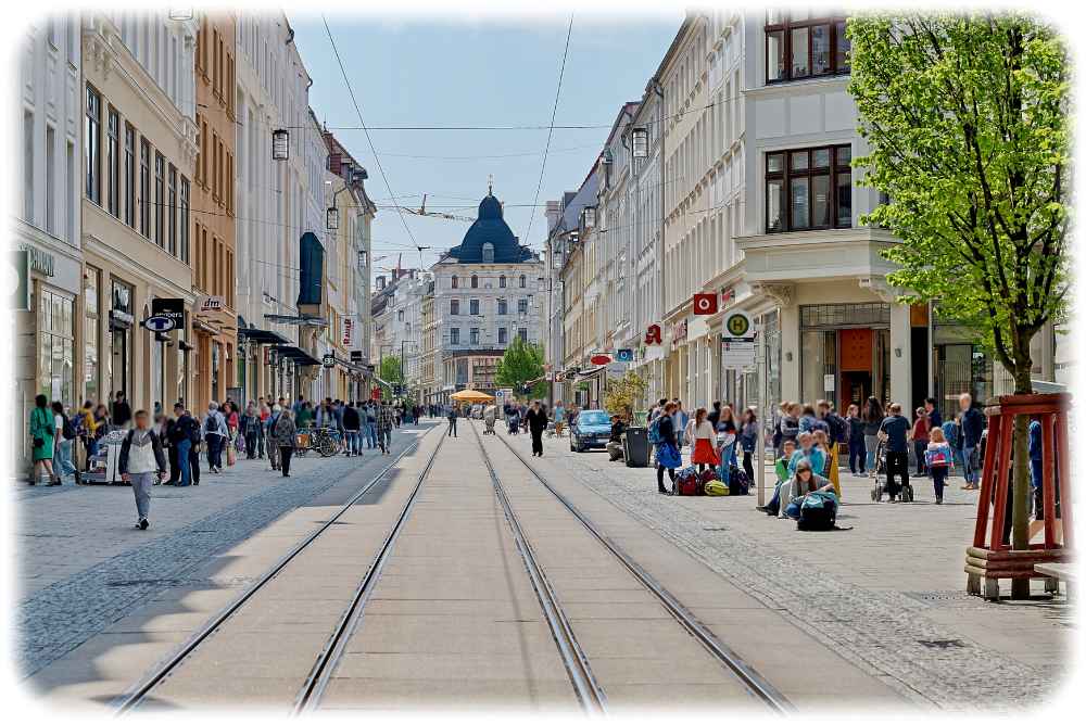 Blick in die Berliner Straße in der Innenstadt von Görlitz. Foto: M. Schröder für das IÖR