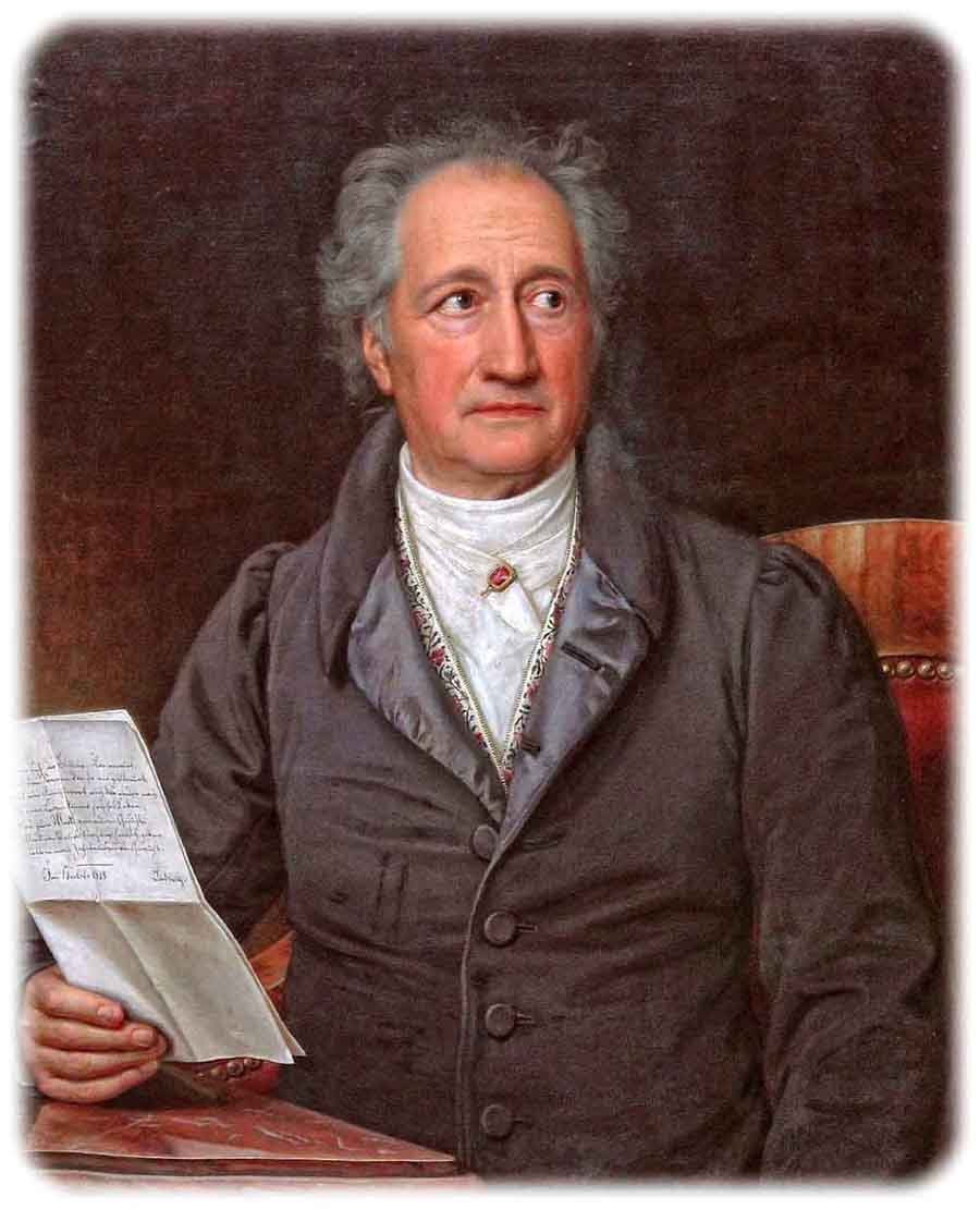 Johann Wolfgang von Goethe im Jahr 1828, Gemälde von Joseph Stieler, Repro: G, Meiners, Wikipedia, Gemeinfrei