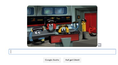 Google feiert den Enterprise-Geburtstag mit einem Mini-Spiel. Abb.: BSF