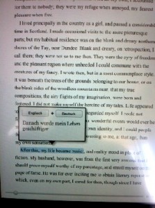 Die App "Google Play Books": Auch ein Übersetzer ist integriert. Abb.: hw