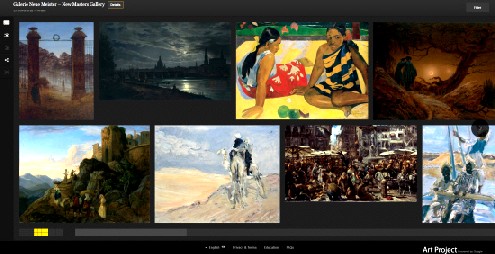 Blick auf die virtuelle Dresden-Galerie der "Neuen Meister" bei "Google Art" im Netz. abb.: BSF