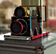 Modell der HRSC-Kamera an Bord von "Mars Express". Foto: DLR