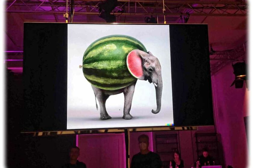 Irgendwie tauchte der Elefant verdächtigt oft in den KI-Kreationen im Wettbewerb auf. Foto: Heiko Weckbrodt