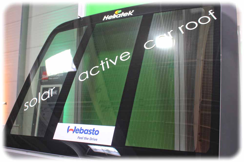 Auch erste Autodächer haben Heliatek-Partner schon versuchsweise mit transparenten Organik-Solarzellen beschichtet. Foto: Heiko Weckbrodt