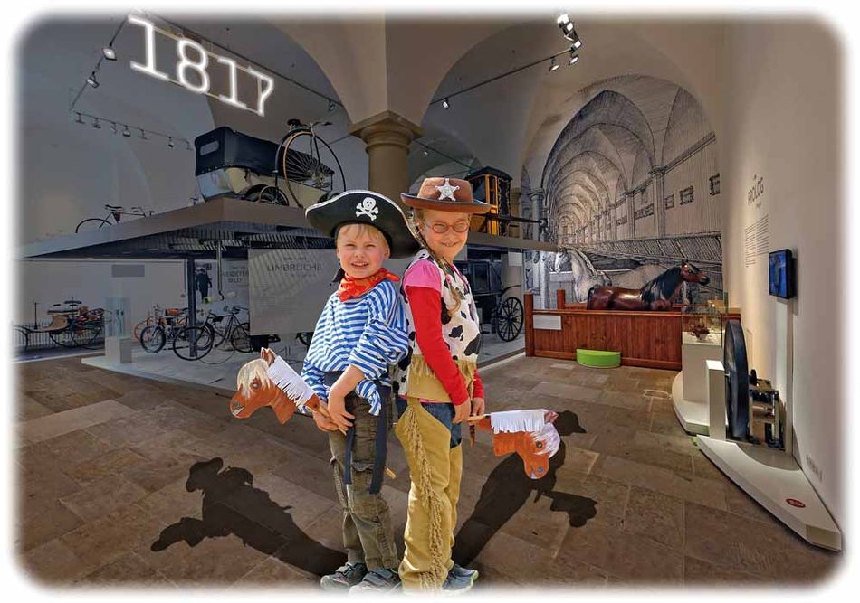 In den Herbstferien können die Kinder spielend und entdeckend durch das Museum reiten. Foto: Verkehrsmuseum Dresden