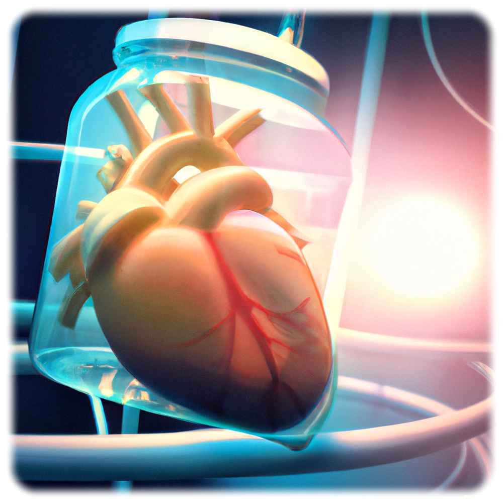 Züchten wir in Zukunft neue, genau passende Herzen im Bioreaktor? Visualisierung: Dall-E