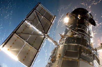 Das Weltraumteleskop "Hubble". Das Foto hatte die Crew der Atlantis-Fähre 2009 aufgenommen. Foto: NASA