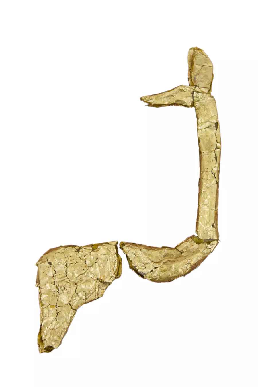 Goldene Tierfigur aus einem Grab östlichen Typs aus dem 5. Jahrhundert, gefunden in Árpás in Ungarn. Foto: Rómer Flóris, Museum of Art and History via MPI-Eva
