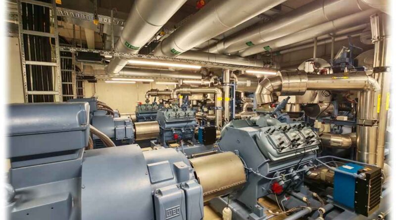 Zusammen kommen die drei Großwärmepumpen auf dem Dresdner TU-Campus auf 3,9 Megawatt Leistung. Foto: Heiko Weckbrodt