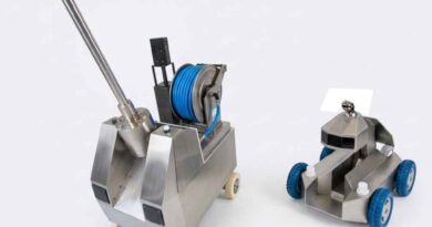 Die MCD-Roboter sollen künftig autonom durch Lebensmittelfabriken patrouillieren und allen Schmutz wegwienern. Foto (freigestellt durch KI Gemini): Heiko Weckbrodt