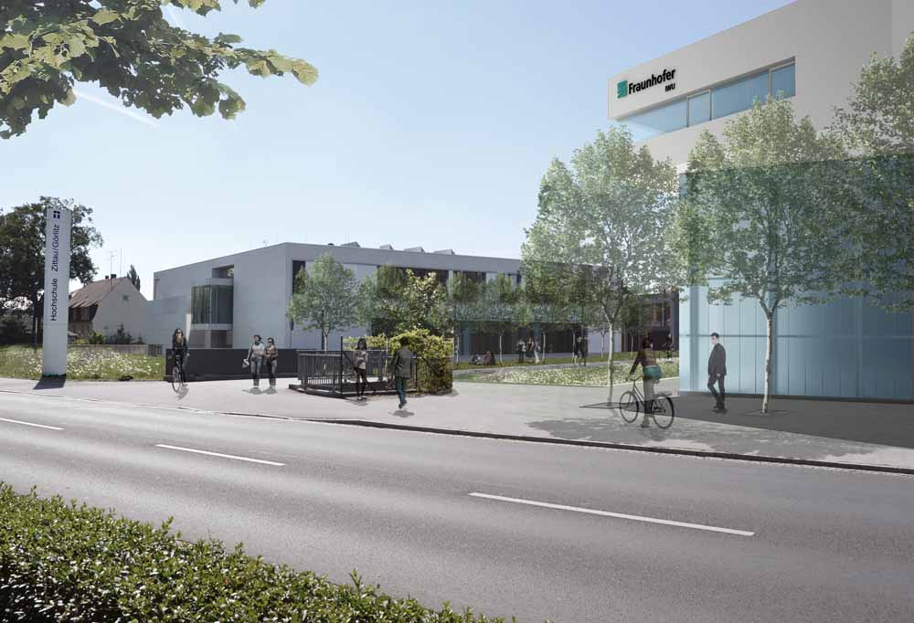 Das Kunststoffzentrum Oberlausitz. Visualisierung: msp Architekten