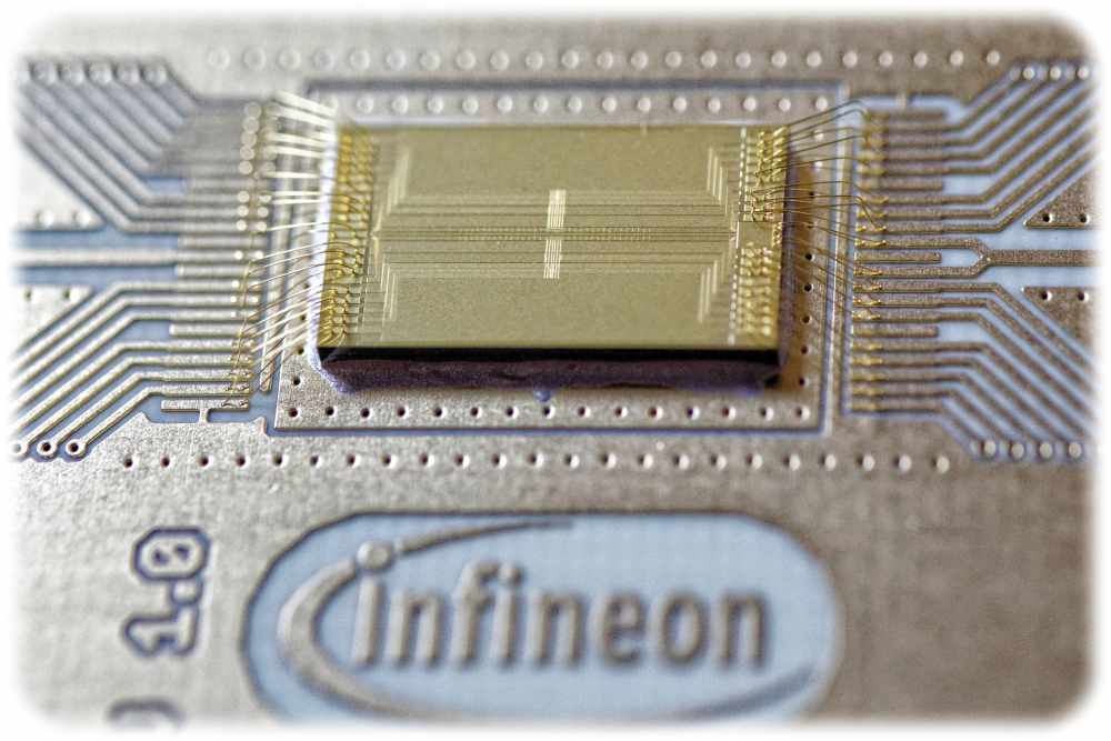 Ionenfallen-Chip von Infineon. Foto: Infineon