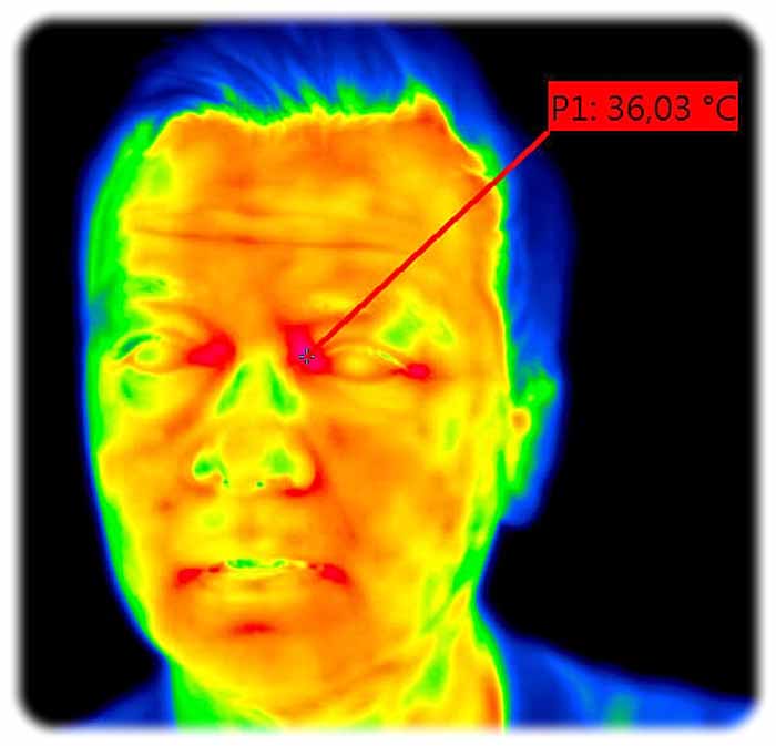 Wärmebildkamera von Infratec Dresden können automatisiert die Körpertemperatur eines Menschen am Auge ermitteln. Solche "Fern-Fiebermesser" sind in Corona-Zeiten besonders gefragt. Foto: Infratec