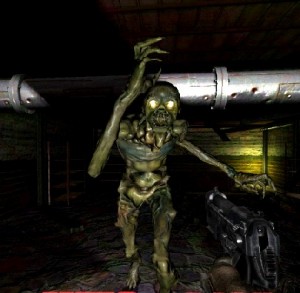 Die Mutanten tauchen gern wie aus dem nichts auf. Bekommt der Spieler zuviel ab, hat er nur noch Blut vor den Augen. Abb.: UIG