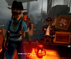 Amanda hat ein Schiff angeheuert, um Jack zu befreien - doch die zwielichtige Mannschaft meutert. Abb.: BSF