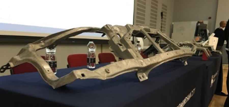 Magnesium-Bauteil für einen Jaguar-Landrover von Meridian Lightweight Technologies. Foto: IDTechEx